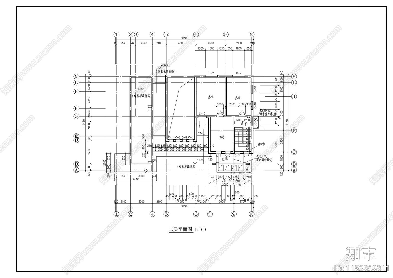 公共厕所cad施工图下载【ID:1152898311】