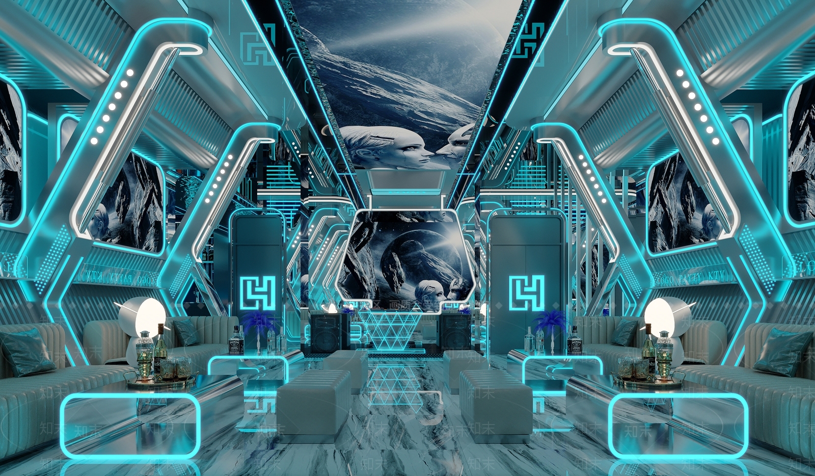 现代KTV包房3D模型下载【ID:1152905620】