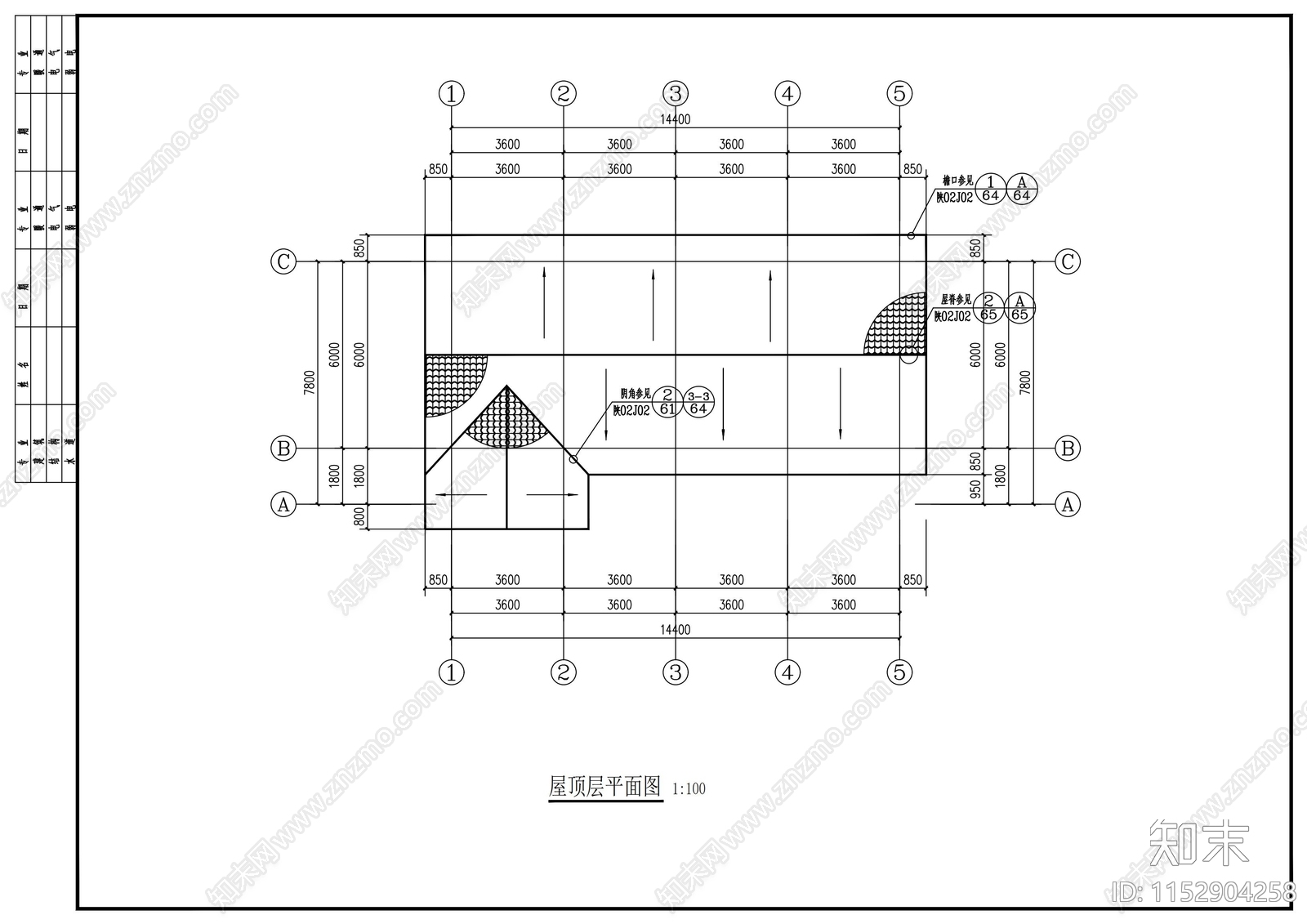 森林公园售票处大门建筑方案图cad施工图下载【ID:1152904258】