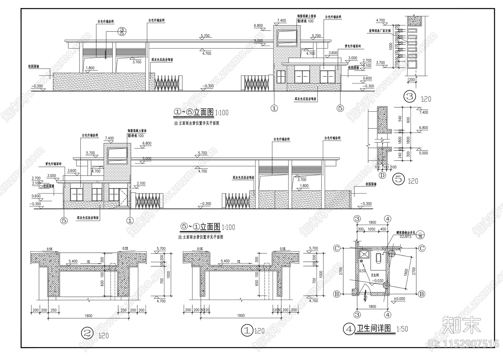 某大门cad施工图下载【ID:1152907516】