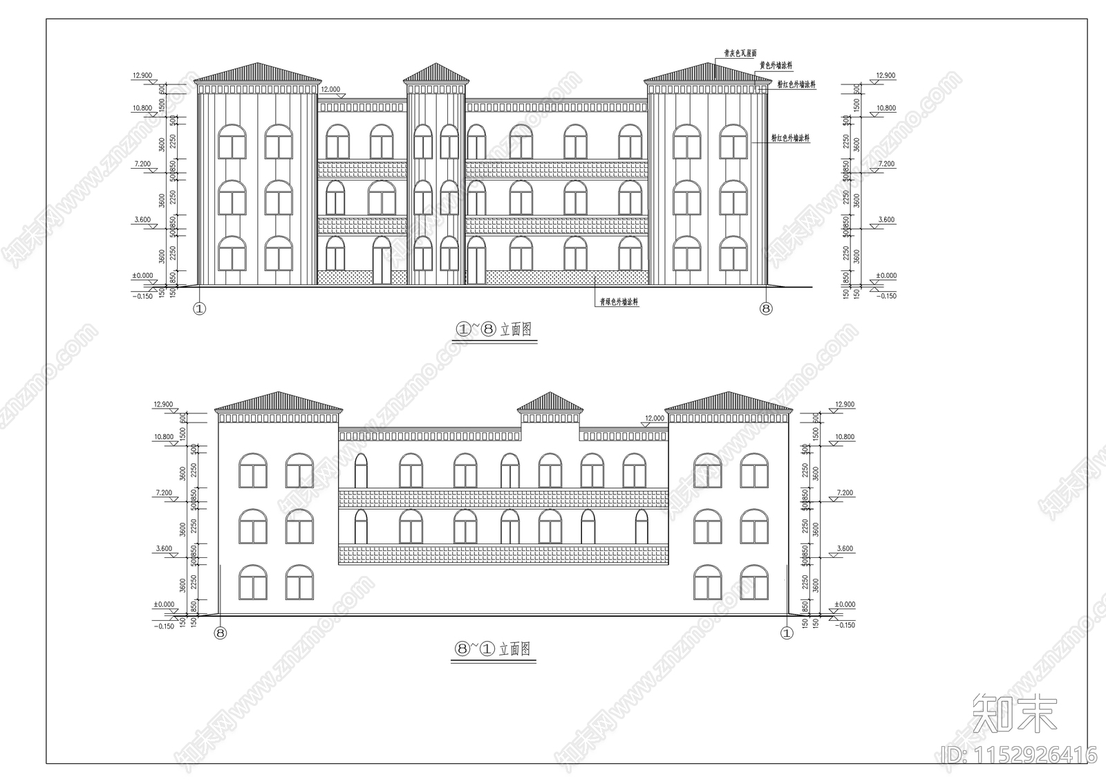 云海花园幼儿园结构建筑施工图下载【ID:1152926416】