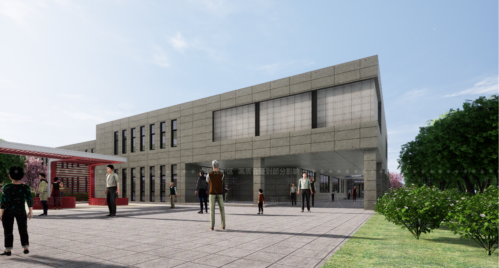 现代社区活动中心SU模型下载【ID:1152936269】