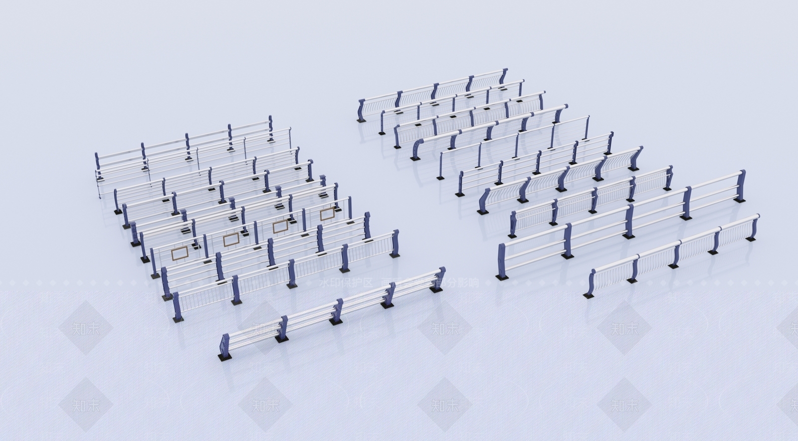 现代栏杆3D模型下载【ID:1152938268】