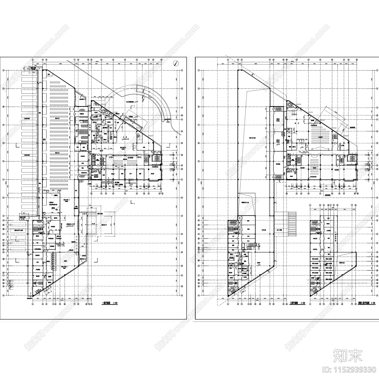 30套长途汽车客运站火车站交通枢纽建筑cad施工图下载【ID:1152939330】