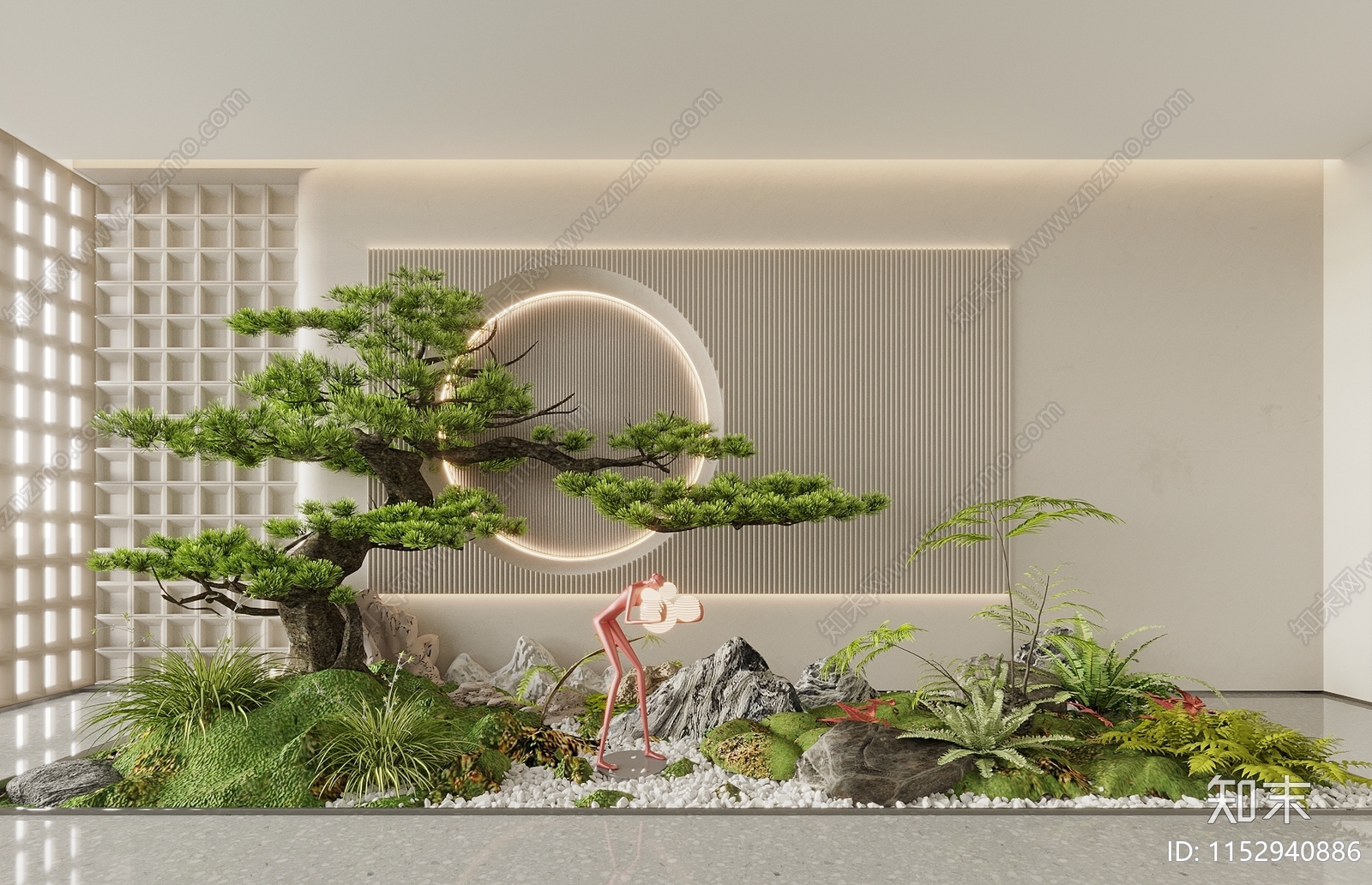 现代园林景观造景3D模型下载【ID:1152940886】