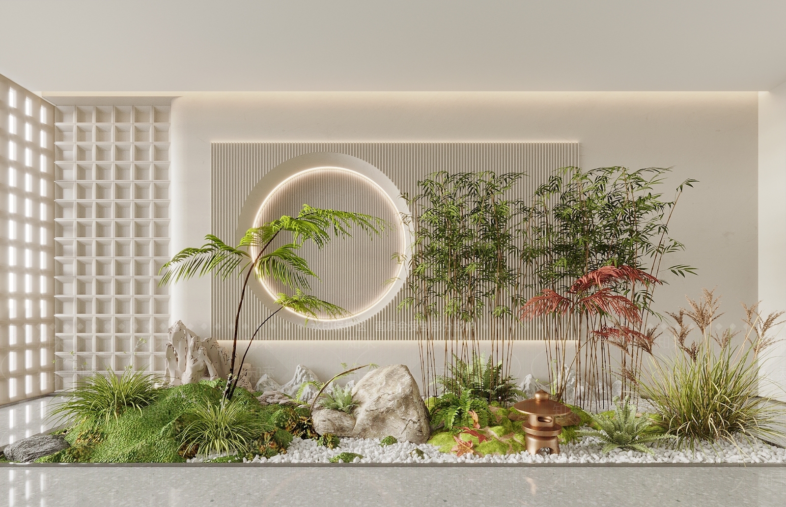 现代园林景观造景3D模型下载【ID:1152941097】