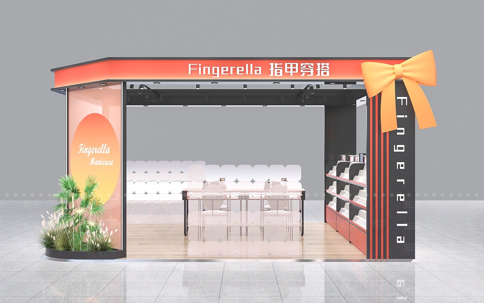 现代美甲店3D模型下载【ID:1152945942】