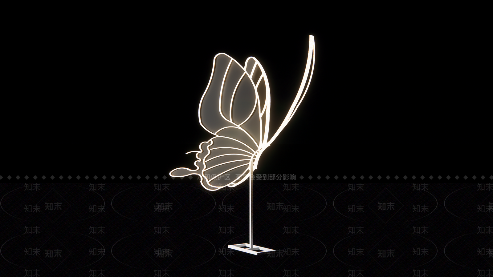 现代蝴蝶路引婚礼道具SU模型下载【ID:1152947217】