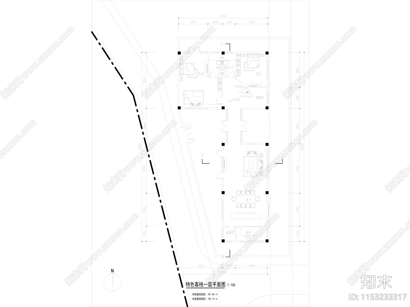 特自建房建筑cad施工图下载【ID:1153233317】