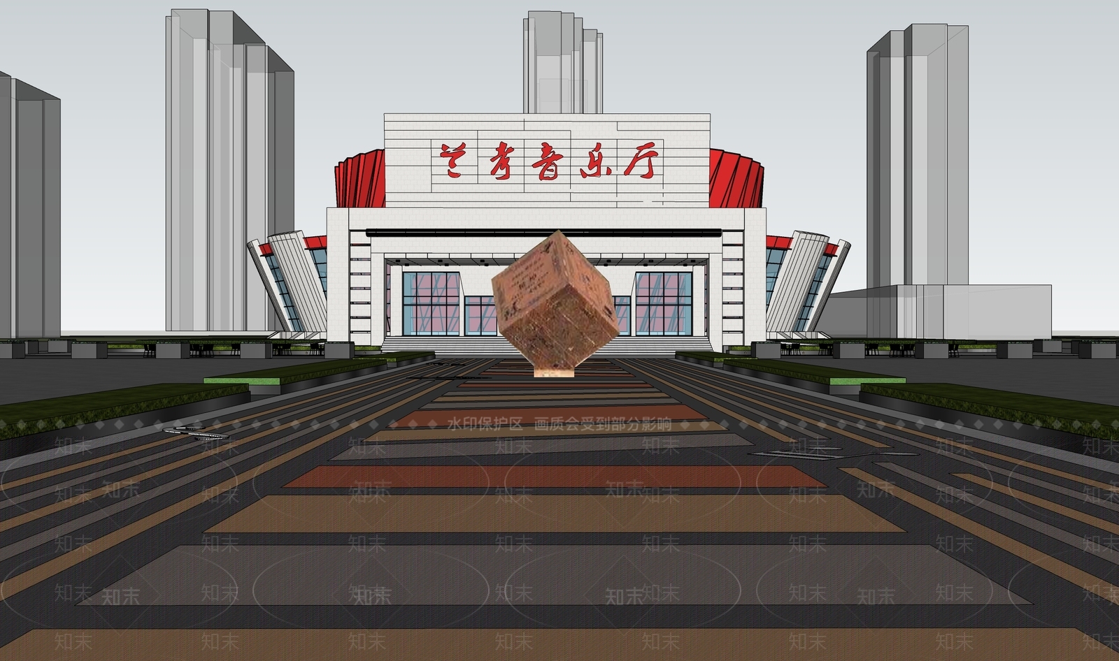 现代艺考音乐厅SU模型下载【ID:1152949803】