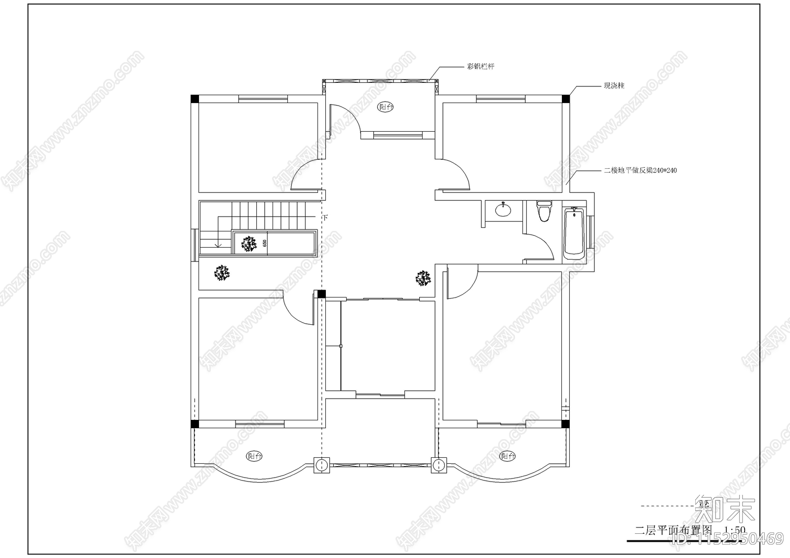 全套农村自建房cad施工图下载【ID:1152950469】