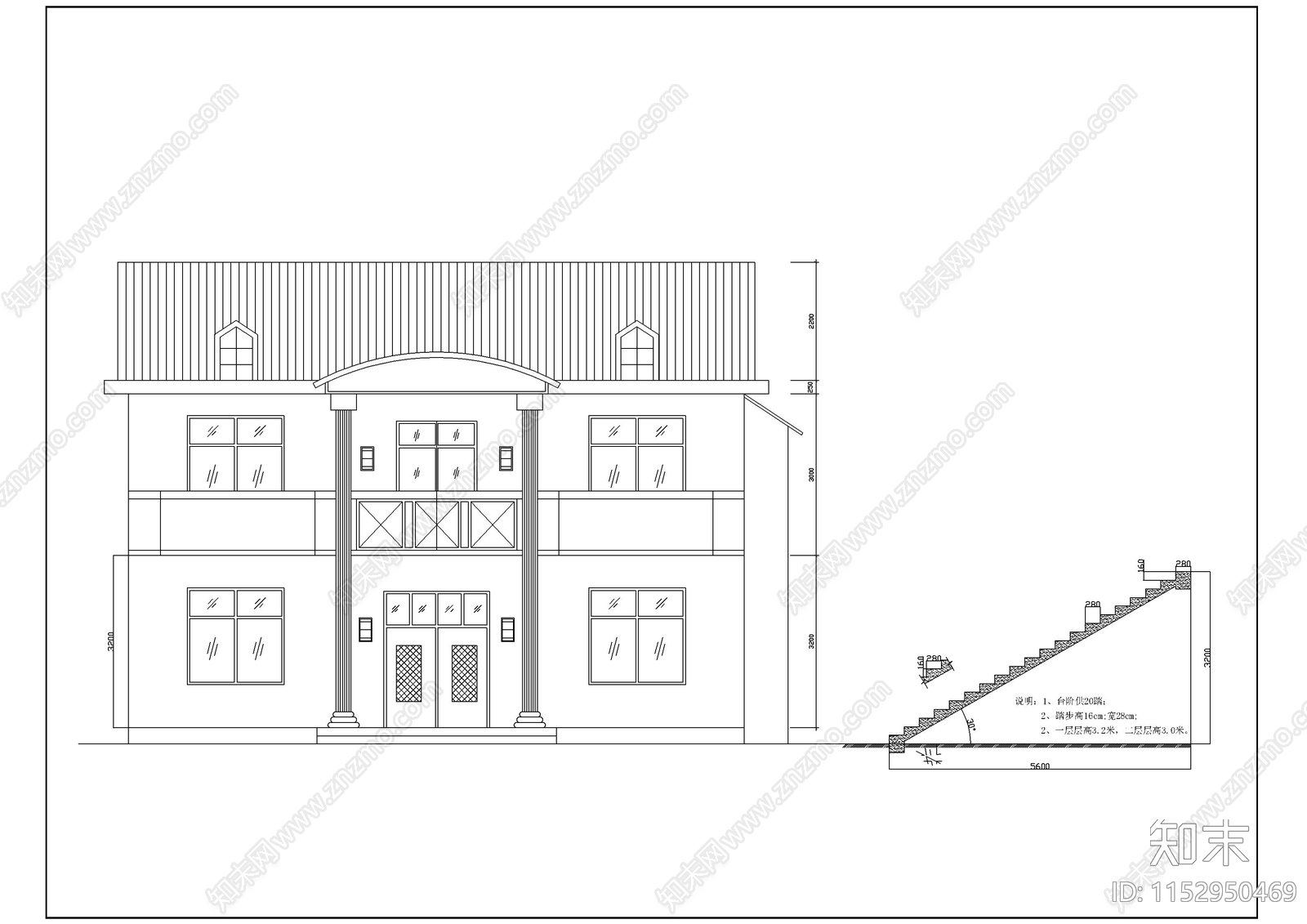 全套农村自建房cad施工图下载【ID:1152950469】