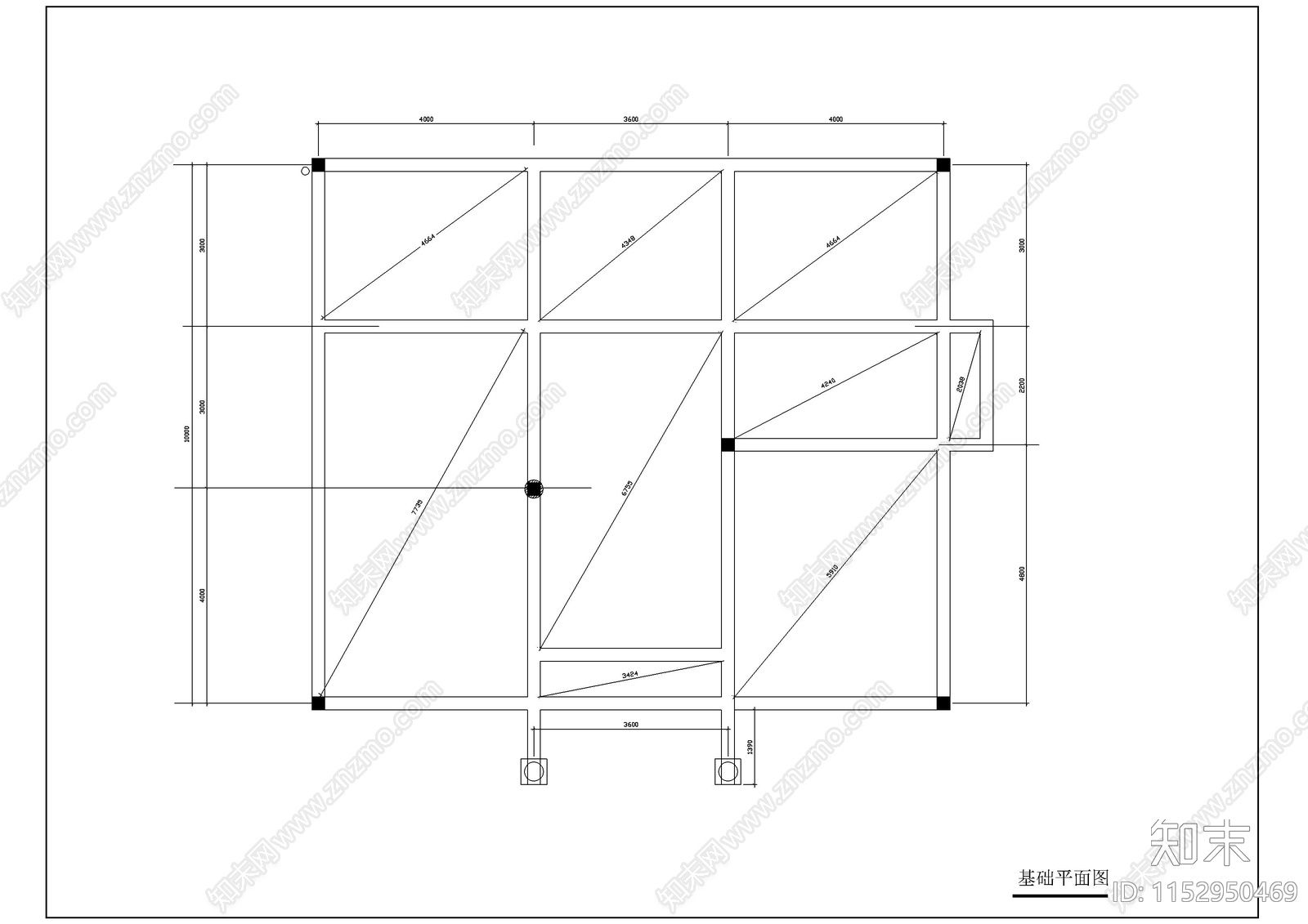 全套农村自建房cad施工图下载【ID:1152950469】