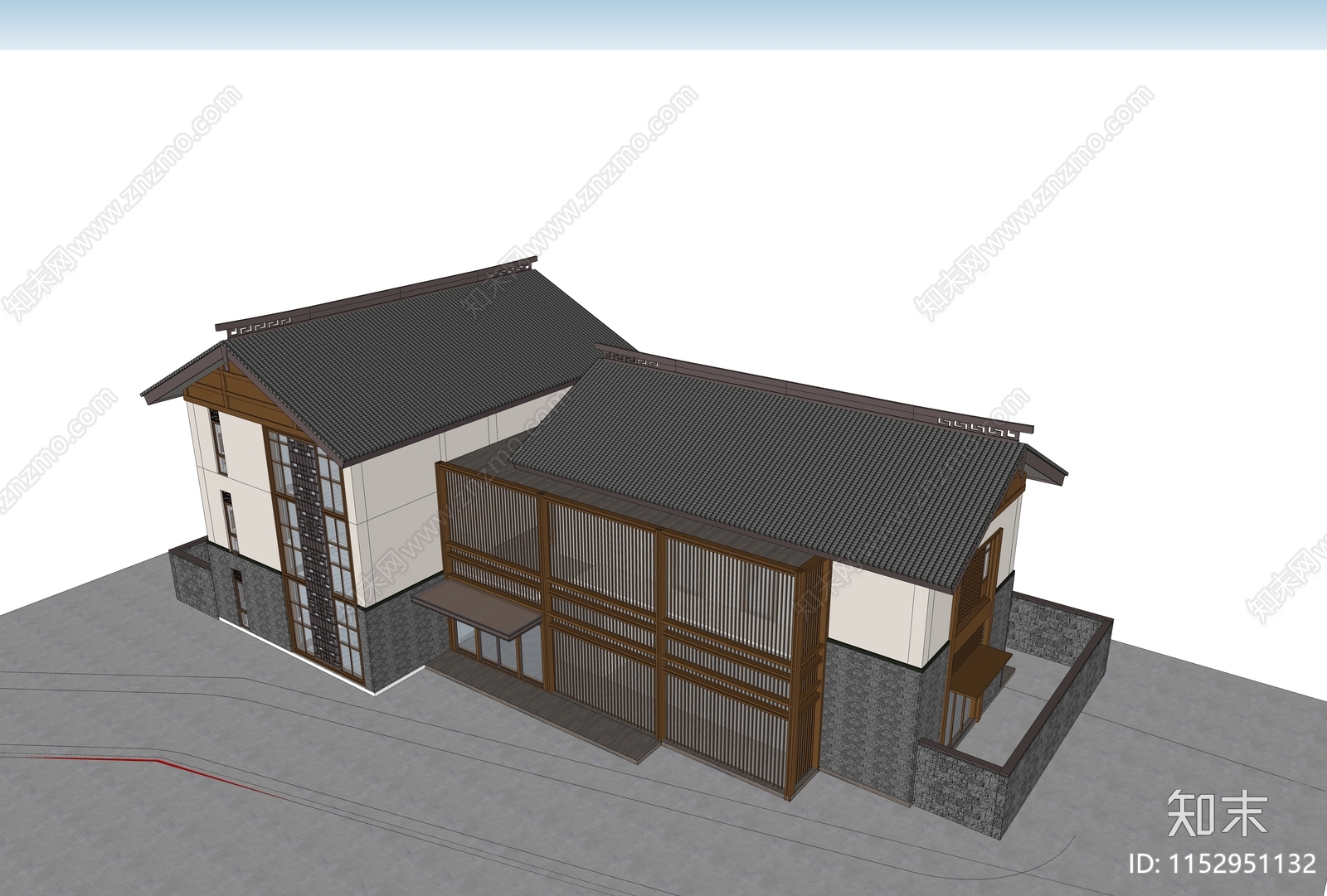 民宿建筑cad施工图下载【ID:1152951132】