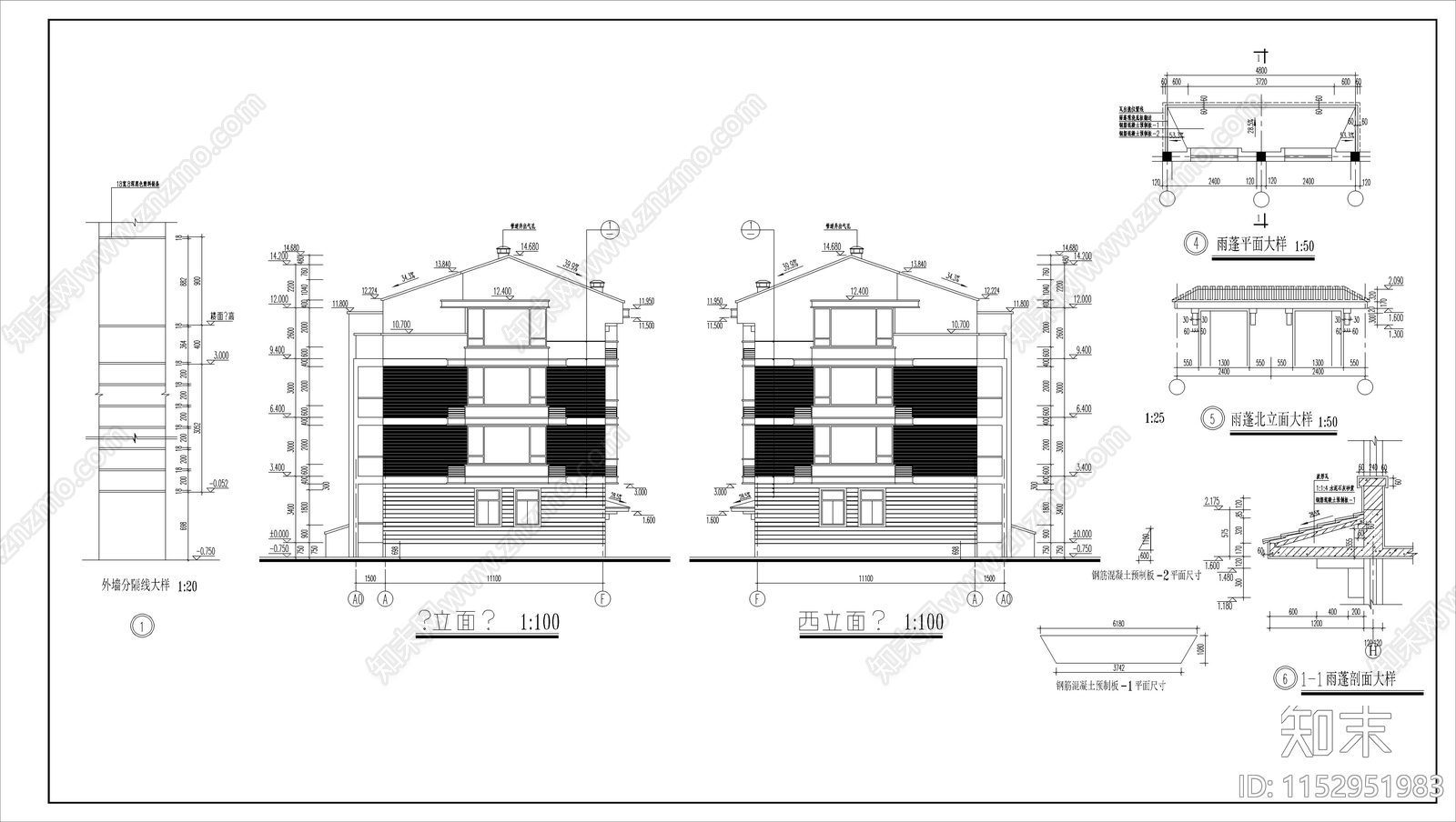 市区农民拆迁安置小区建筑施工图下载【ID:1152951983】