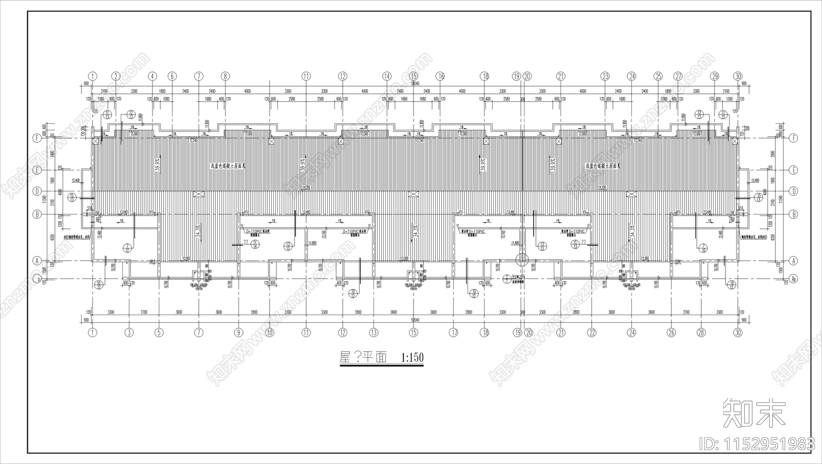 市区农民拆迁安置小区建筑施工图下载【ID:1152951983】