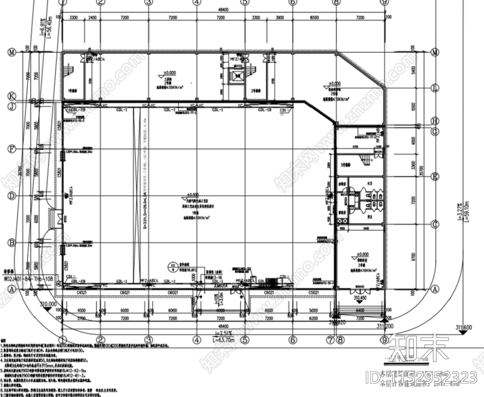 配气站建筑cad施工图下载【ID:1152952323】