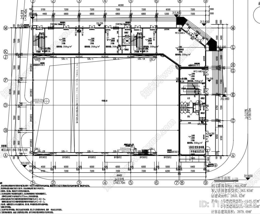 配气站建筑cad施工图下载【ID:1152952323】