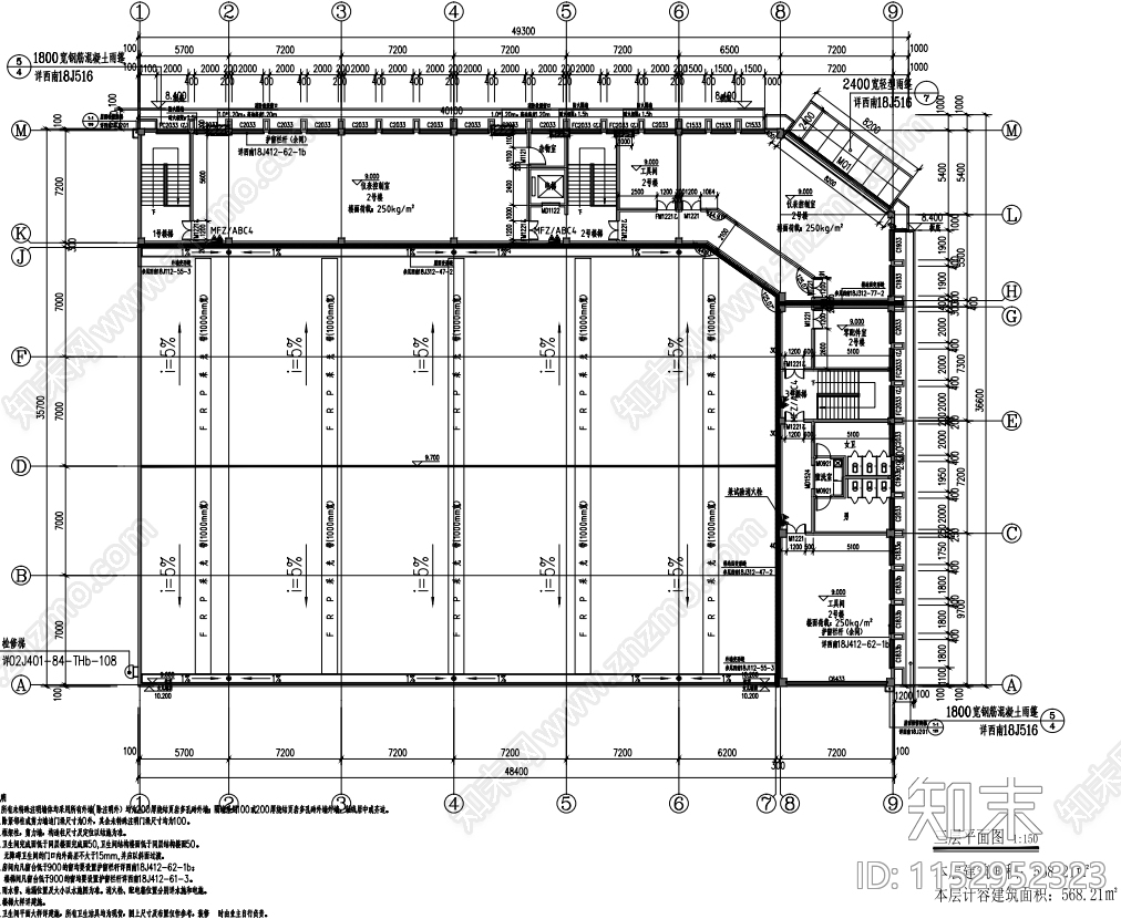 配气站建筑cad施工图下载【ID:1152952323】