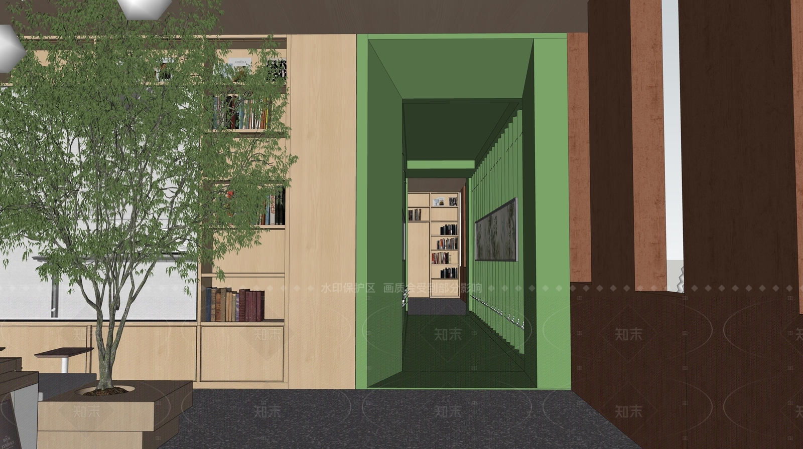 现代网红书店SU模型下载【ID:1152958278】