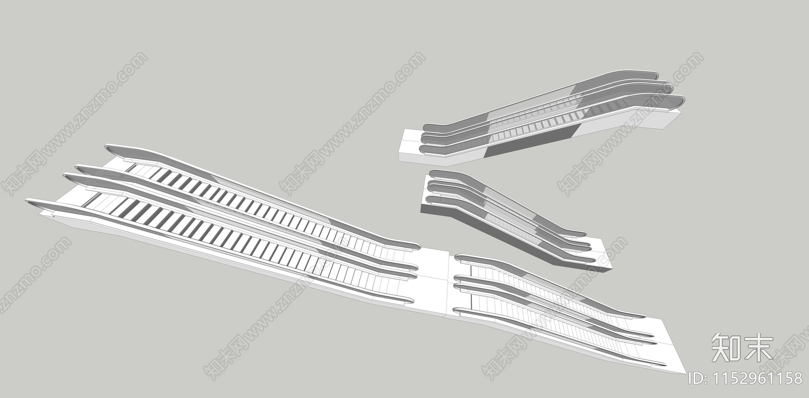 现代扶梯SU模型下载【ID:1152961158】