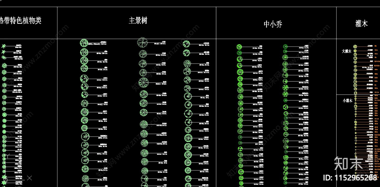 华南地区绿化标准图例施工图下载【ID:1152965208】