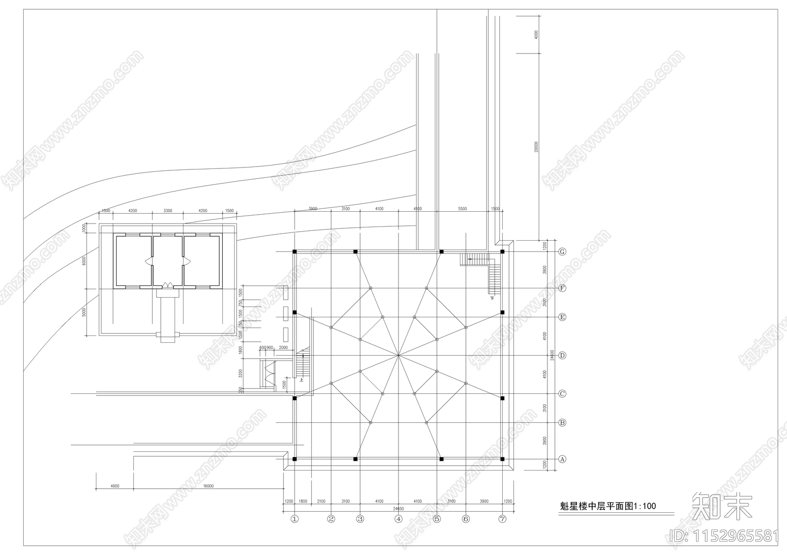 古建建筑cad施工图下载【ID:1152965581】