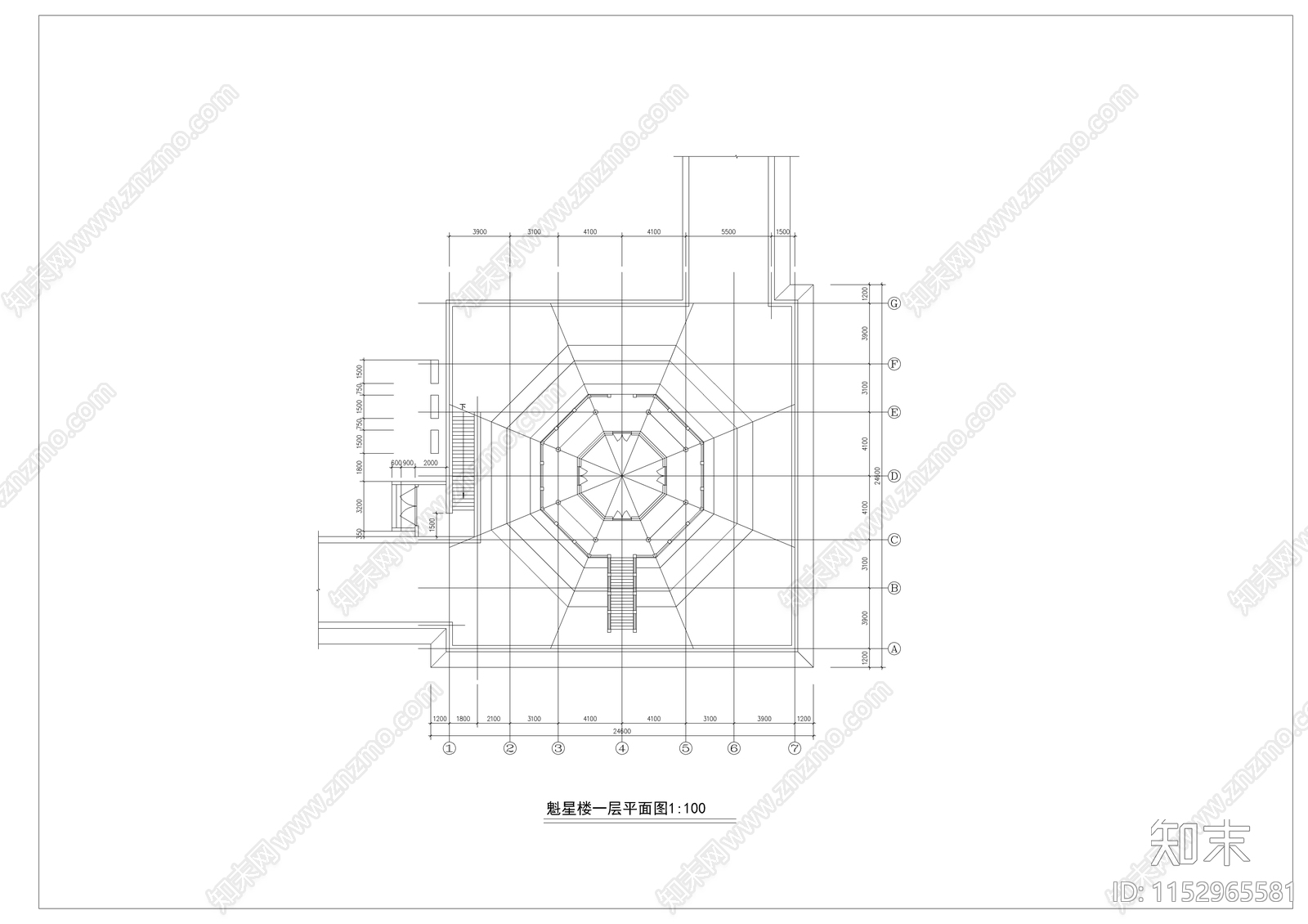 古建建筑cad施工图下载【ID:1152965581】