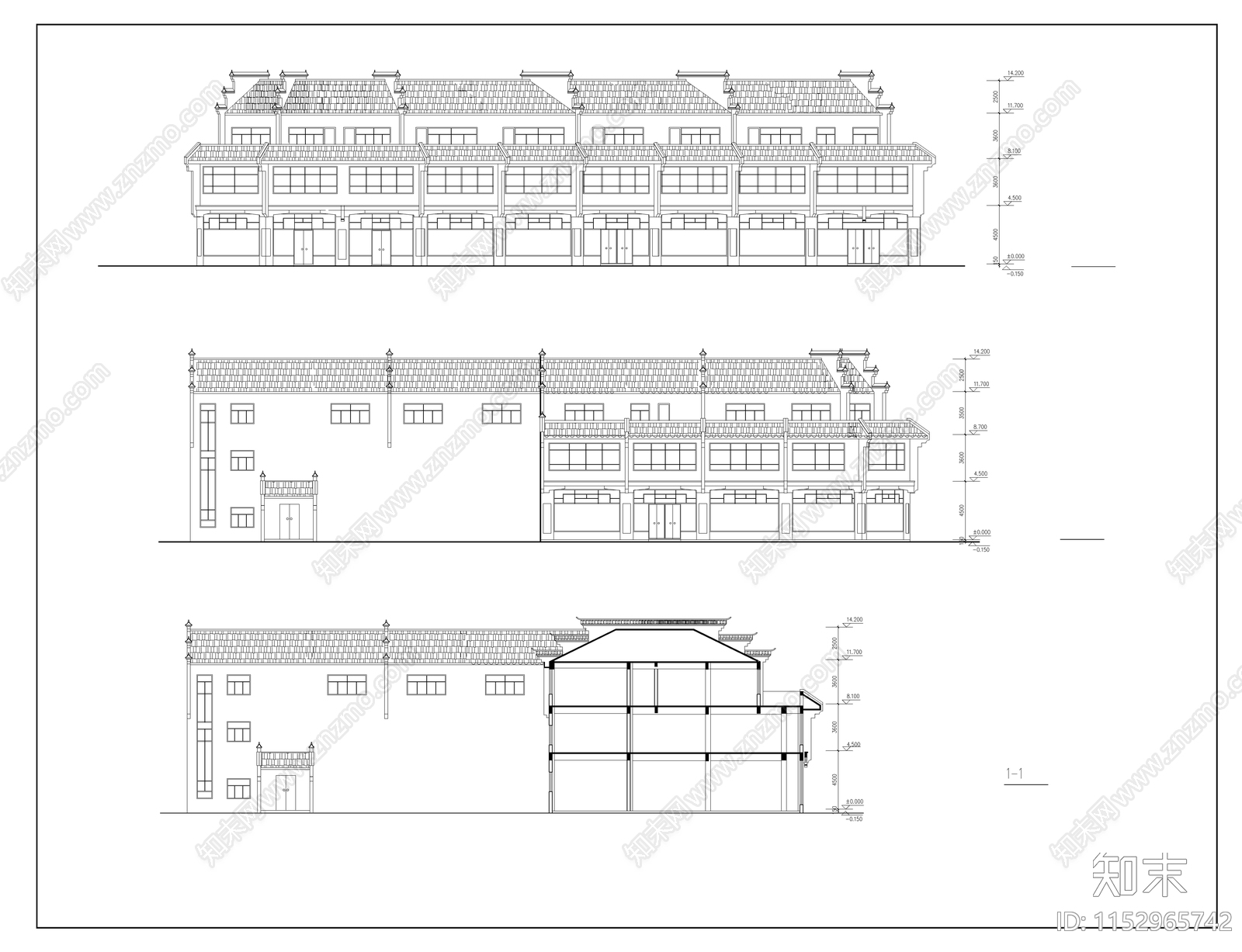 古建筑cad施工图下载【ID:1152965742】