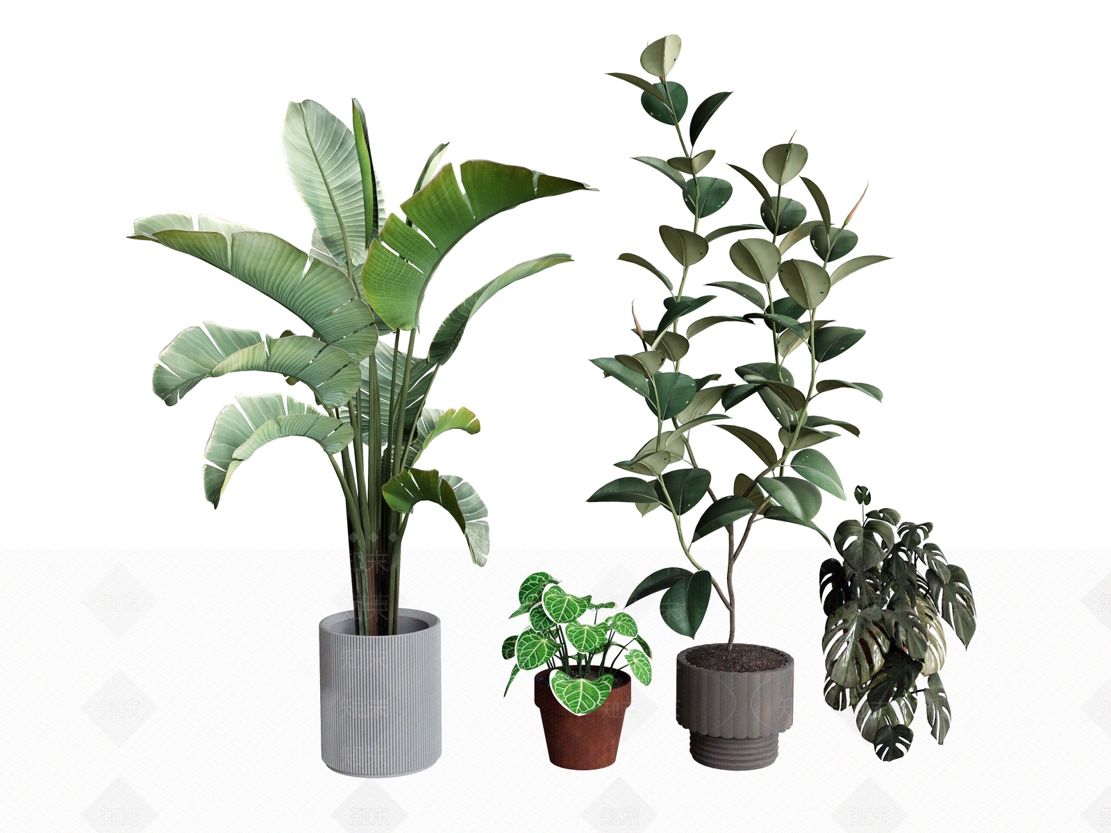 盆栽花盆SU模型下载【ID:1152966594】