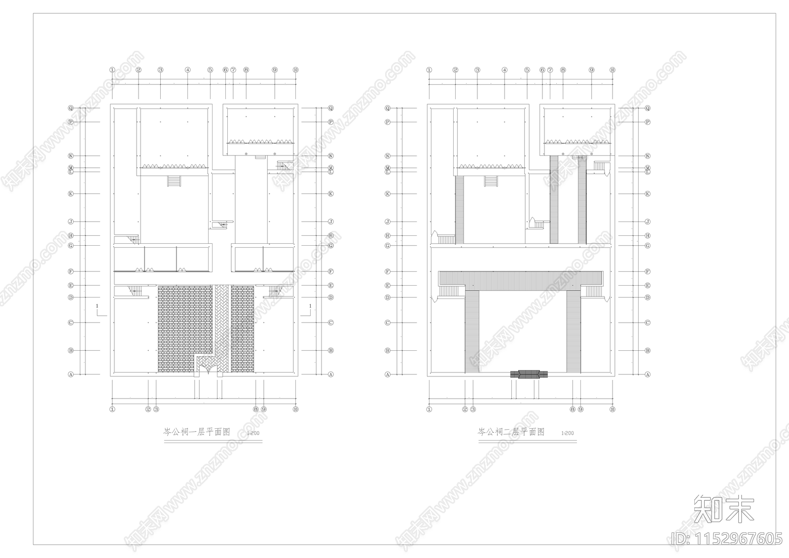 古建筑cad施工图下载【ID:1152967605】
