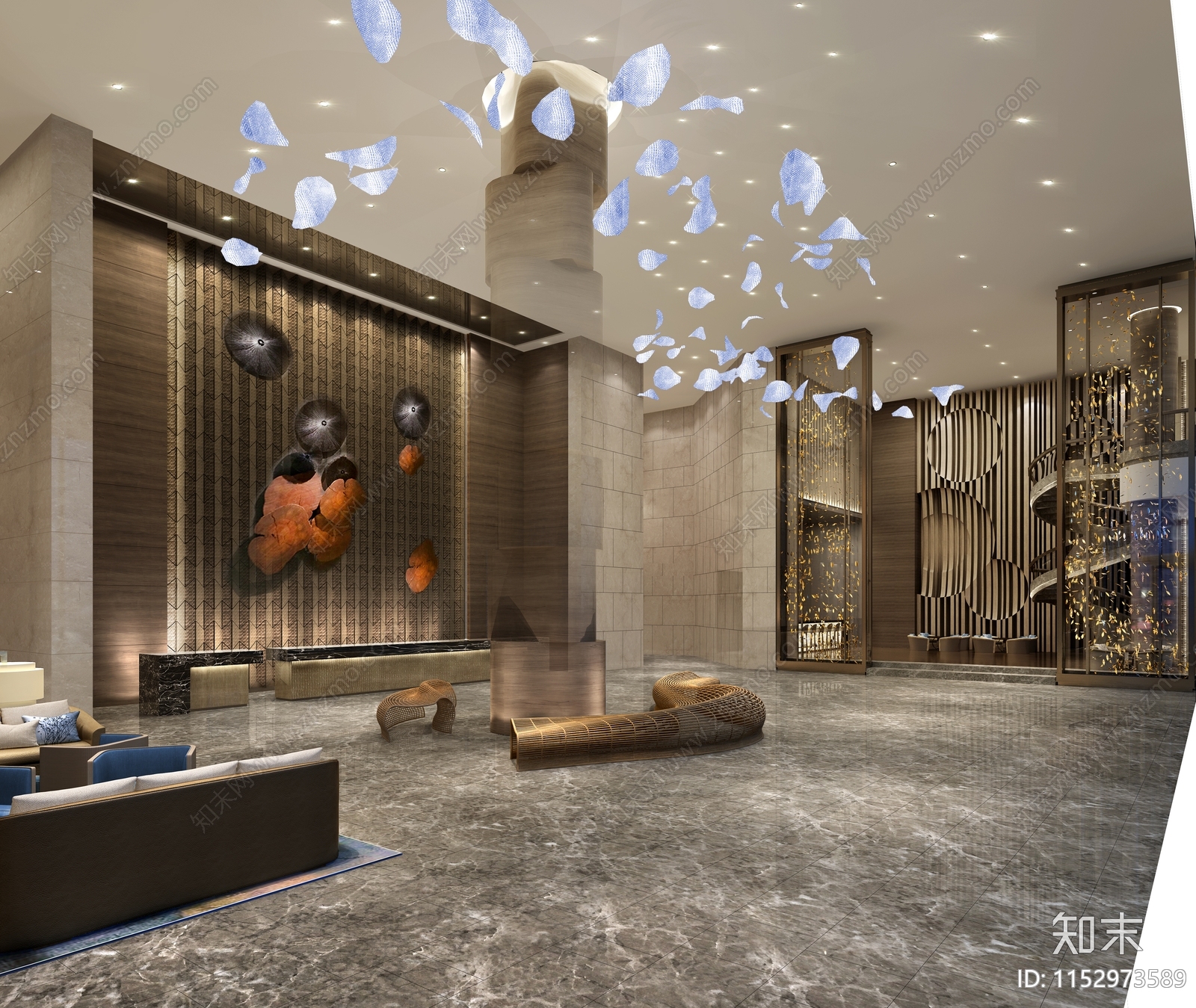 B京华中心酒店室内cad施工图下载【ID:1152973589】
