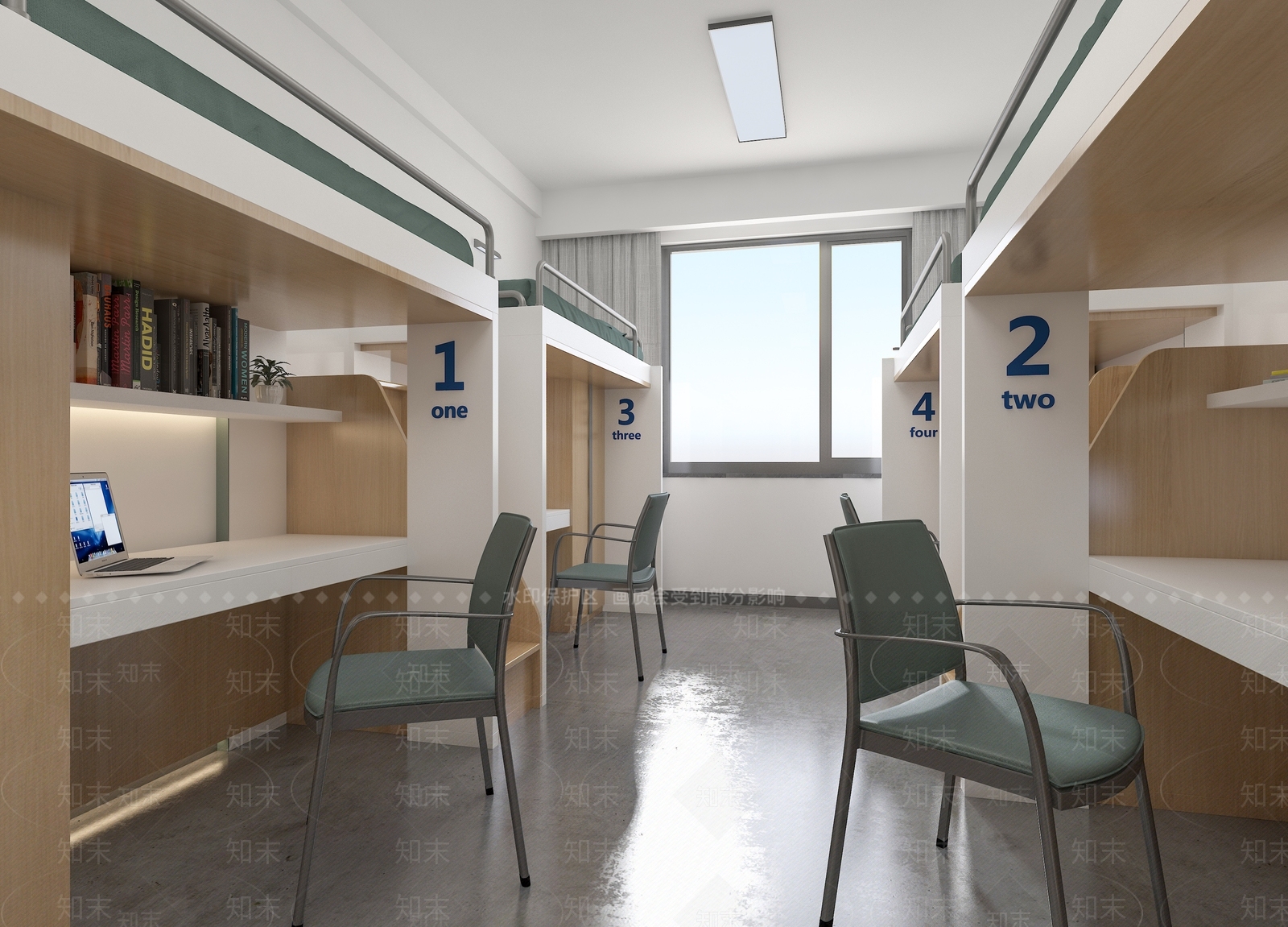 现代学校宿舍SU模型下载【ID:1152985827】