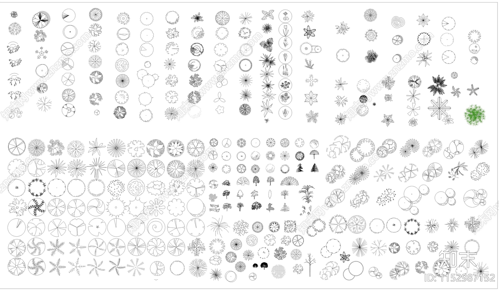 植物图库cad施工图下载【ID:1152987152】