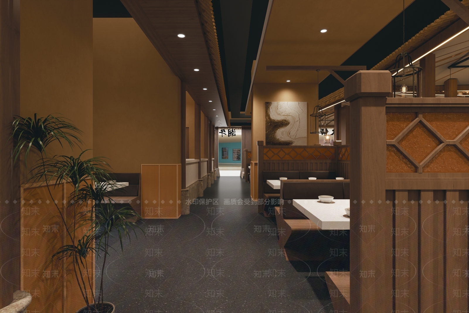现代火锅店3D模型下载【ID:1152994332】