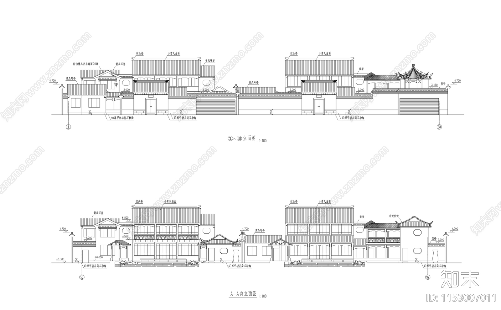 古建筑图cad施工图下载【ID:1153007011】