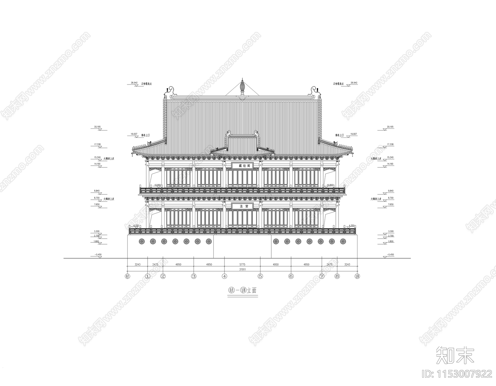 古建筑cad施工图下载【ID:1153007922】