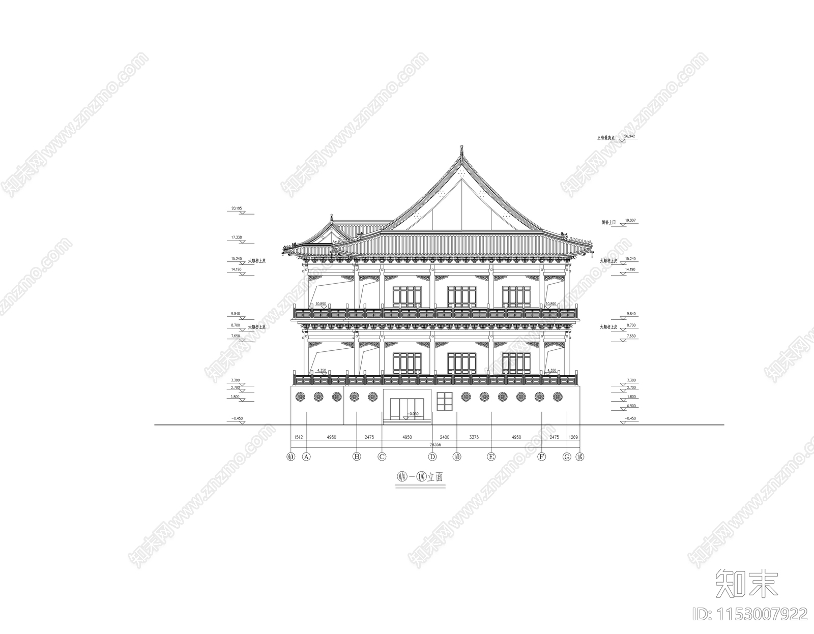 古建筑cad施工图下载【ID:1153007922】