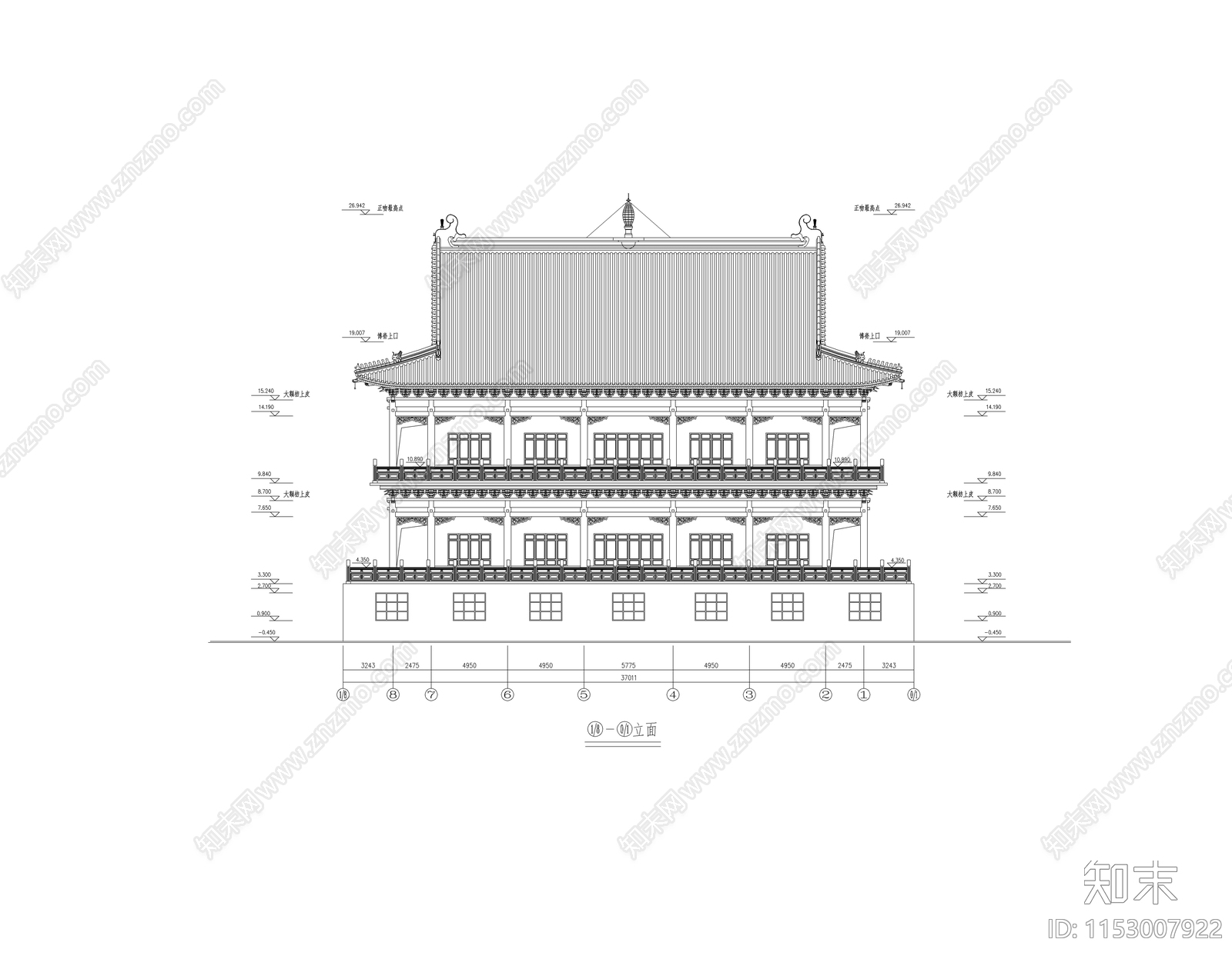 古建筑cad施工图下载【ID:1153007922】