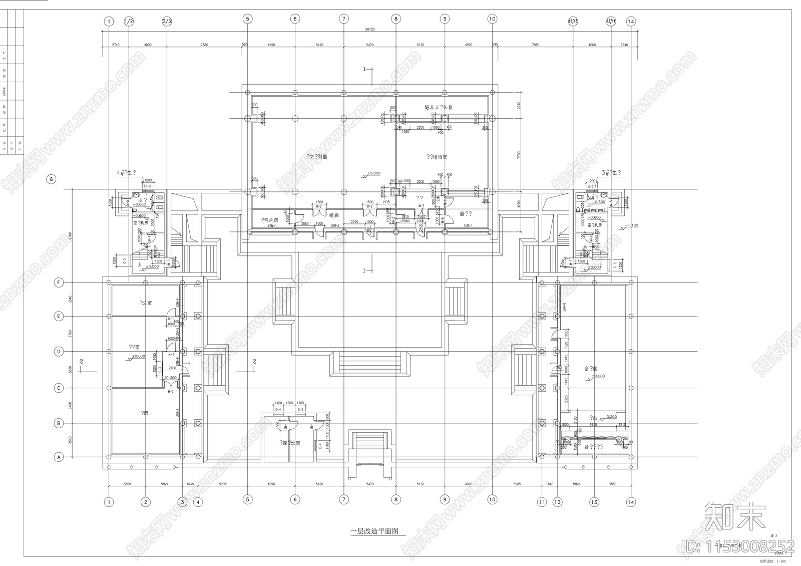 古建筑装修改造图cad施工图下载【ID:1153008252】