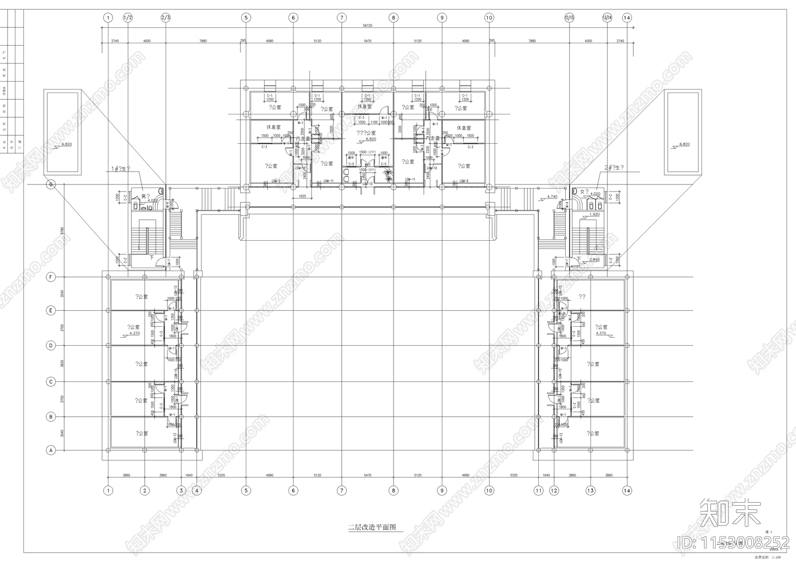 古建筑装修改造图cad施工图下载【ID:1153008252】