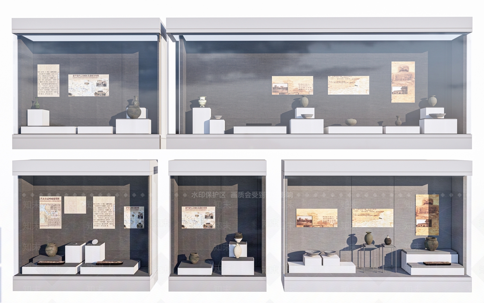 新中式展具3D模型下载【ID:1153008395】
