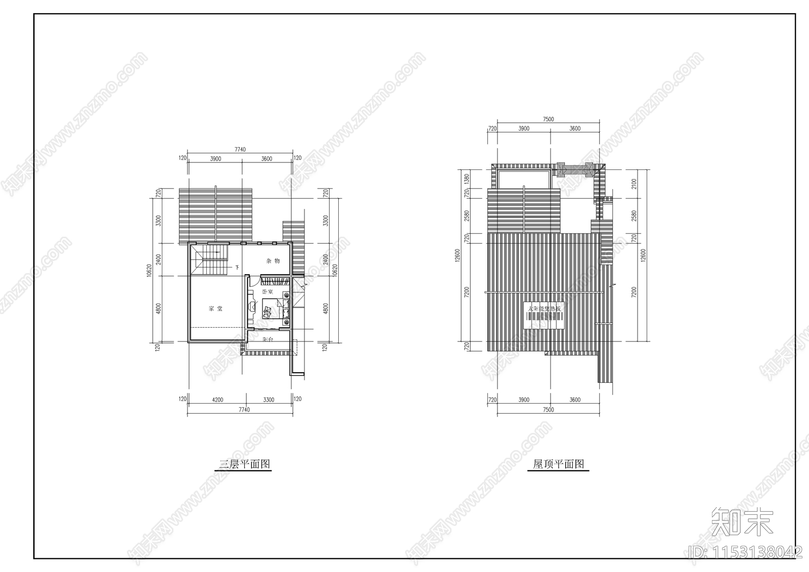 农村住宅建筑cad施工图下载【ID:1153138042】