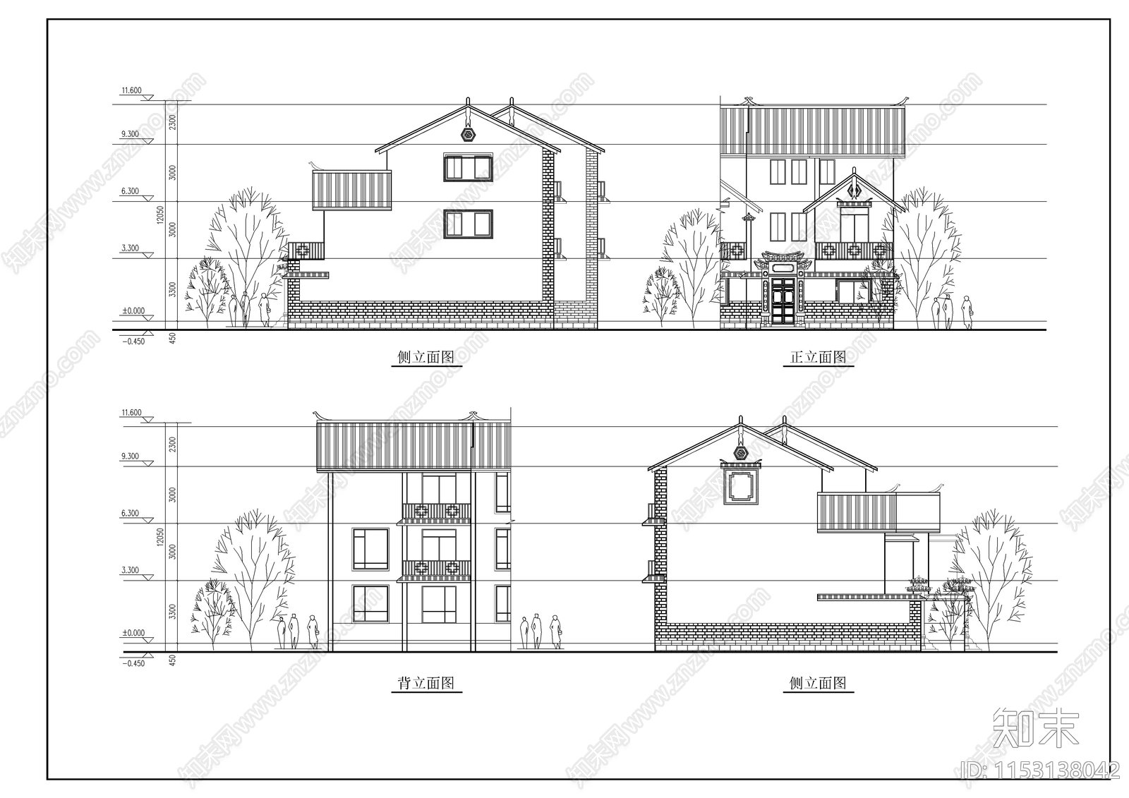 农村住宅建筑cad施工图下载【ID:1153138042】