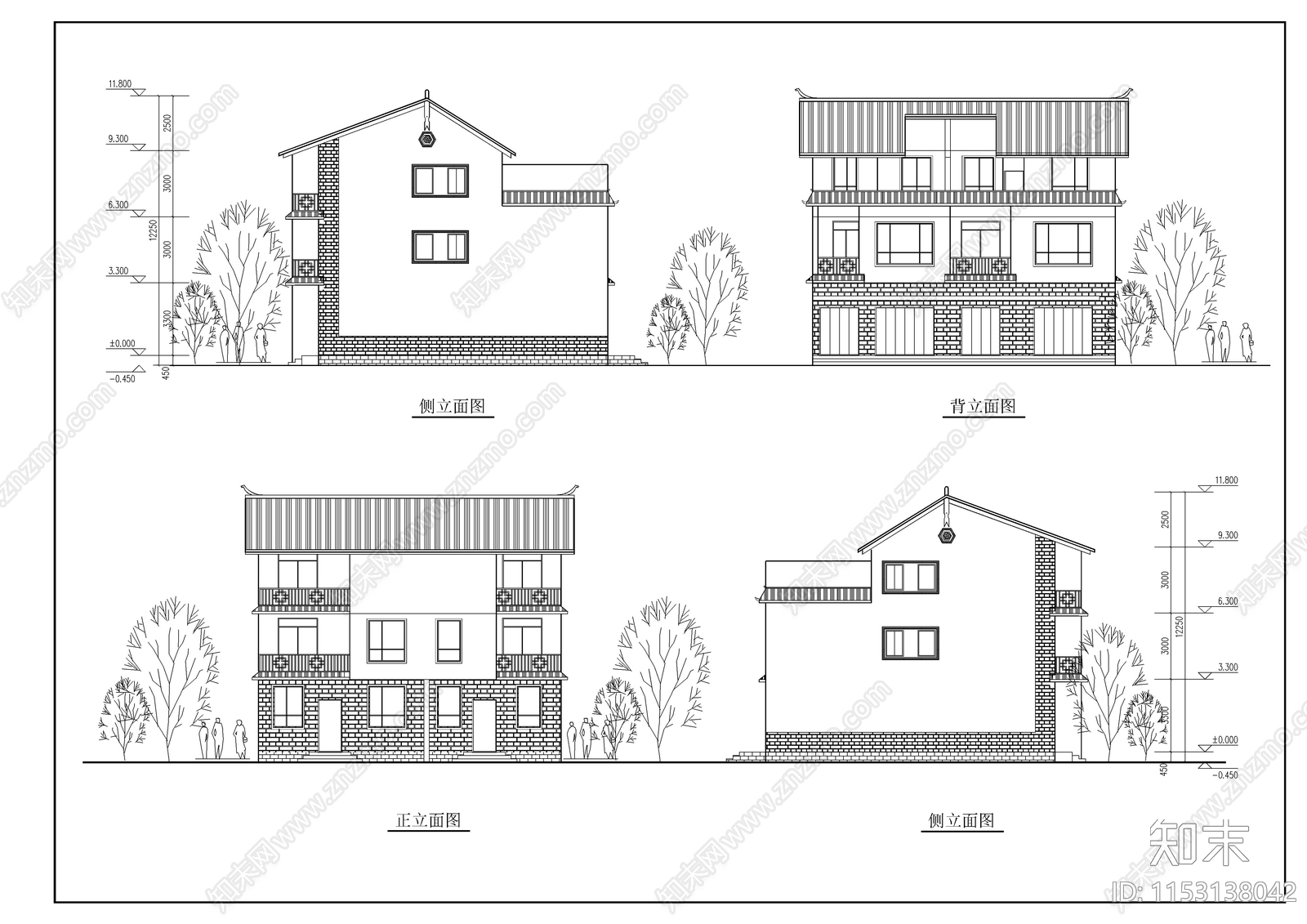 农村住宅建筑cad施工图下载【ID:1153138042】