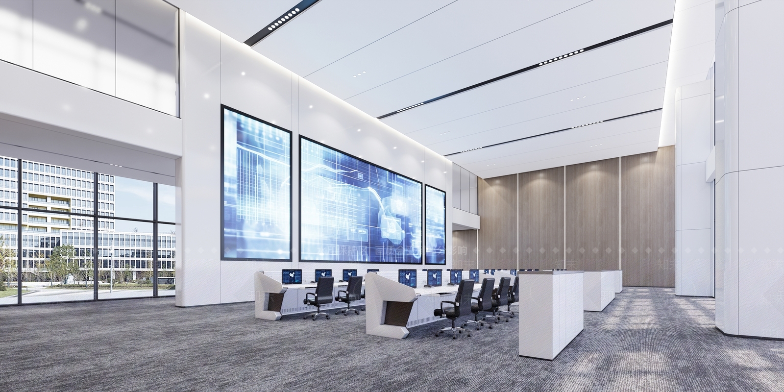 现代指挥大厅SU模型下载【ID:1153011015】