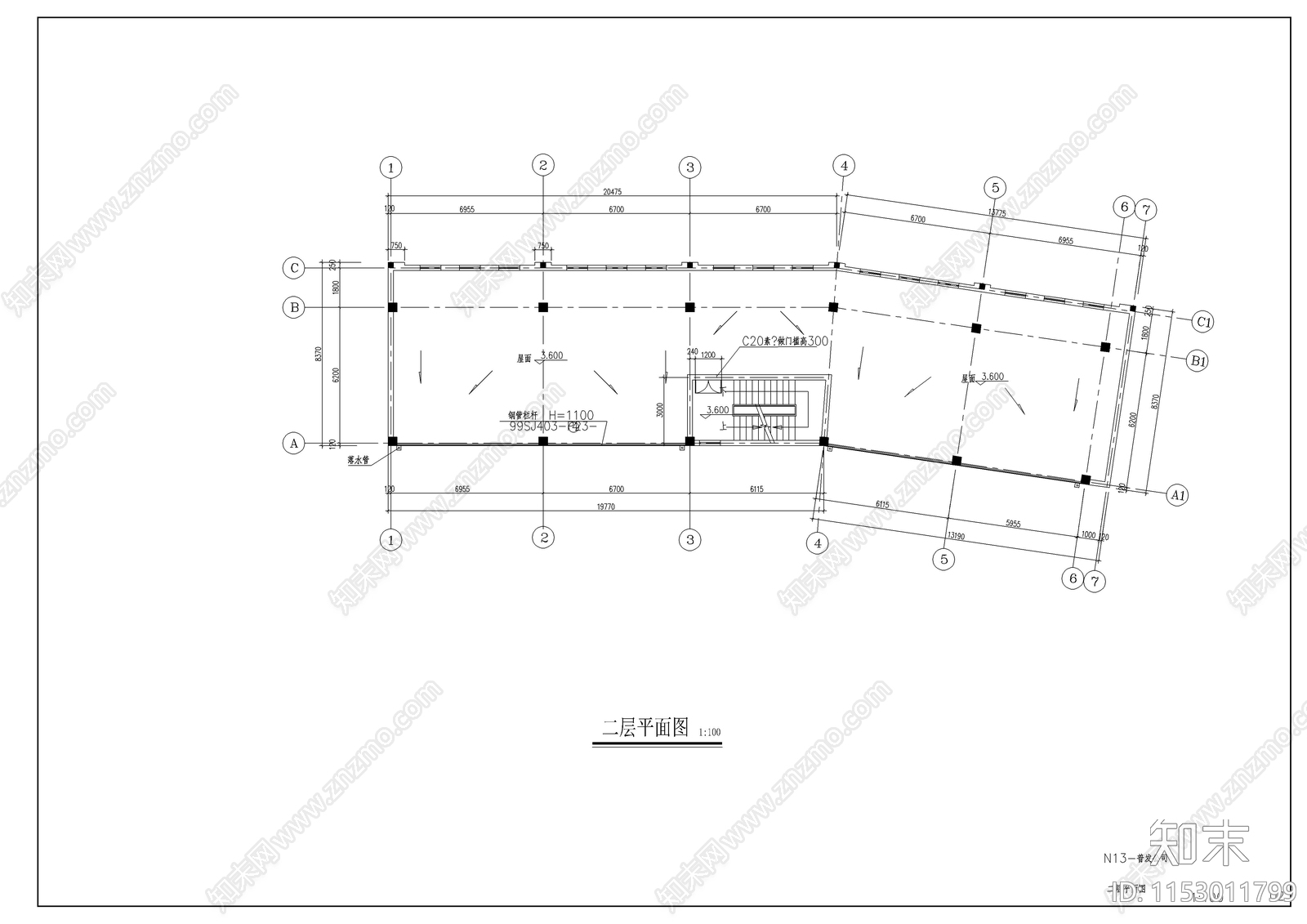 沿街古建筑cad施工图下载【ID:1153011799】