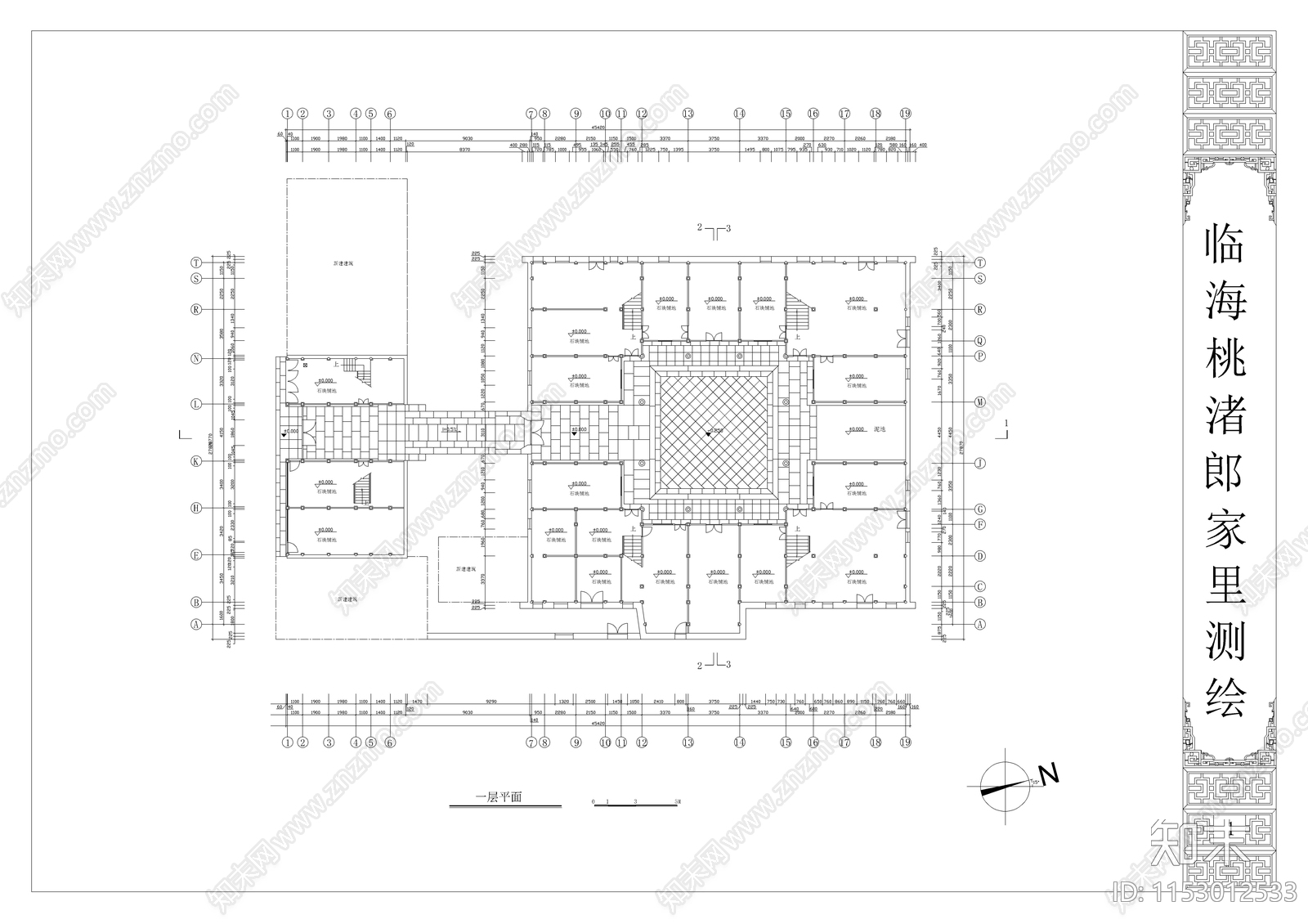 居民古建筑cad施工图下载【ID:1153012533】