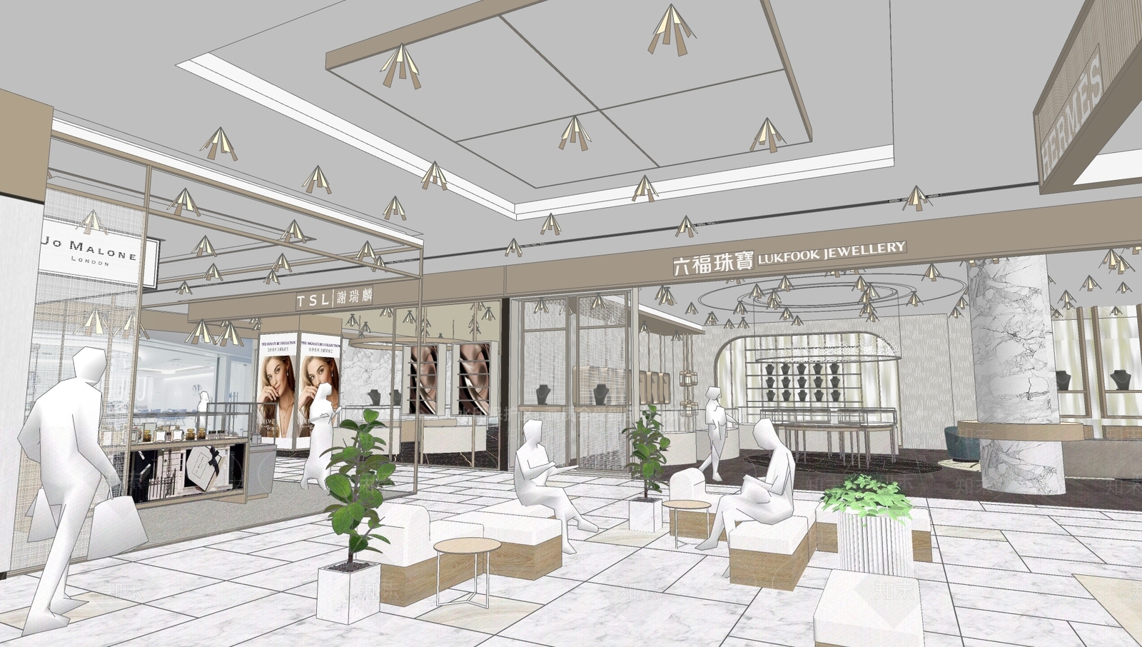 现代化妆品展台SU模型下载【ID:1222337301】