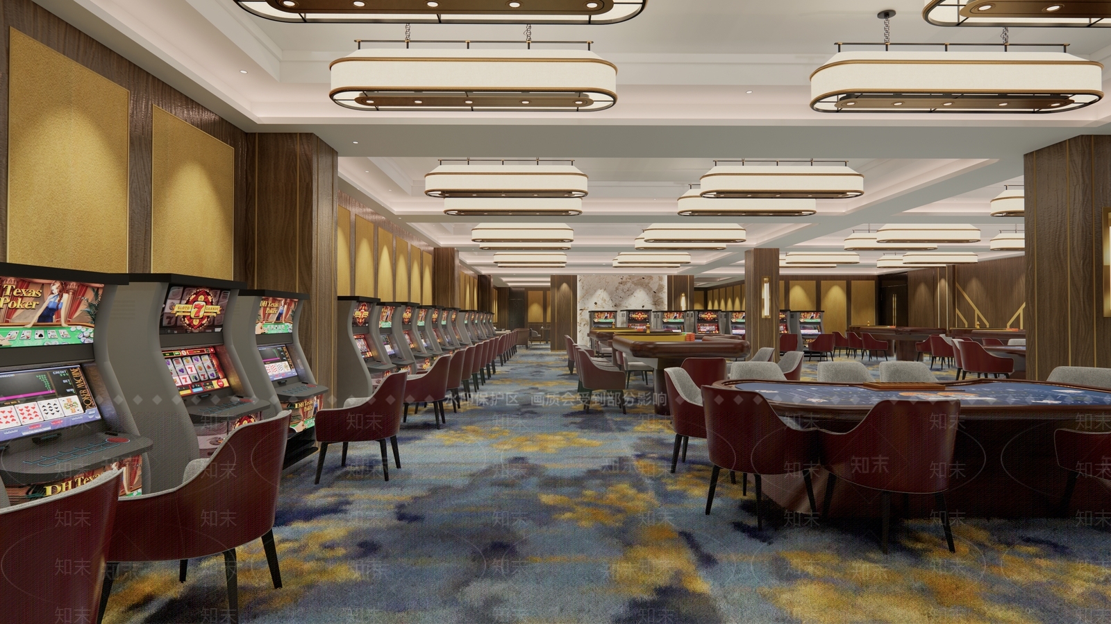 现代德州棋牌室SU模型下载【ID:1153020592】